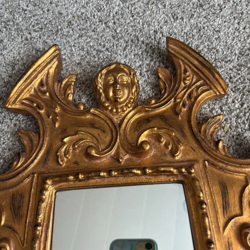 Antique Italian Gilded Gold Hand Carved Mirrors Italy 1890's MR 091 Robert Grace